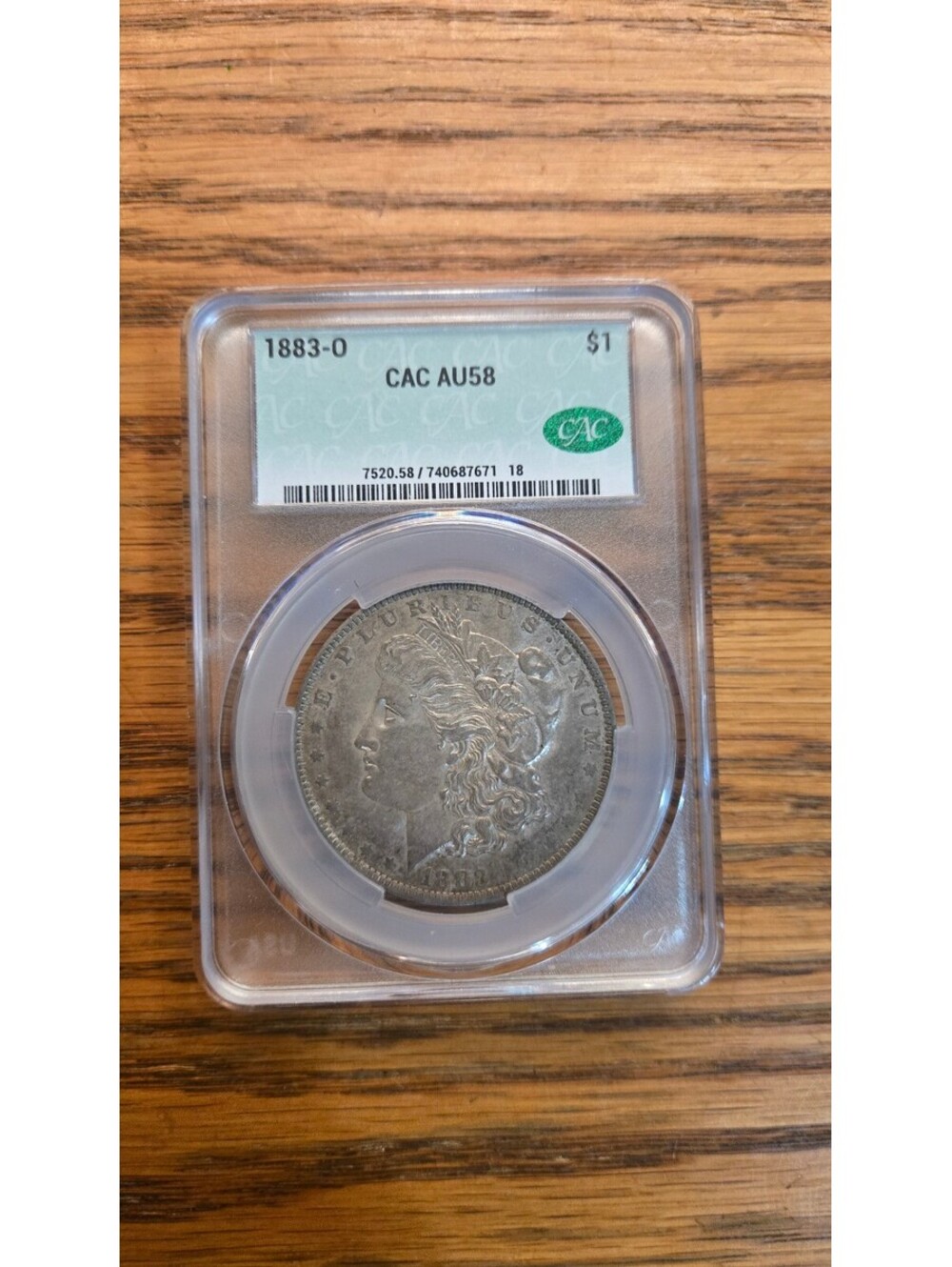 1883-O Morgan Silver Dollar CAC AU58 Certified Coin